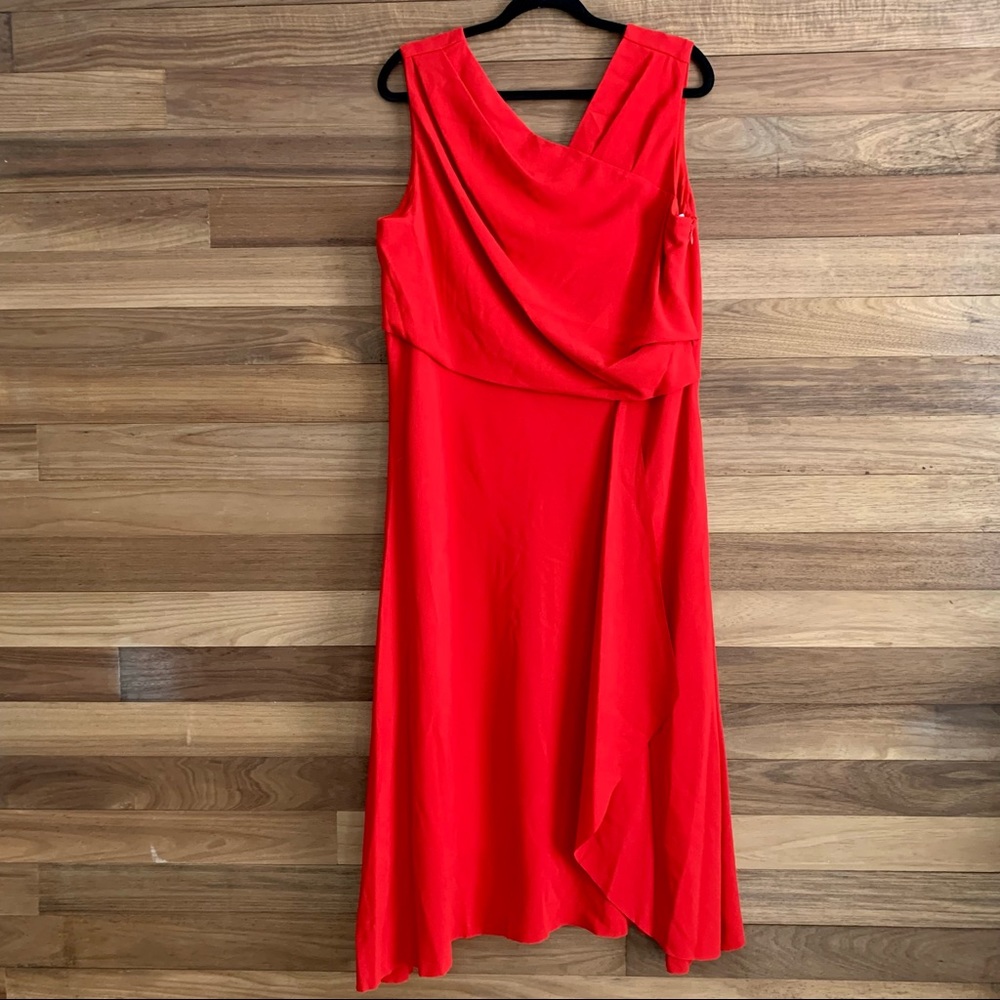 NWT Ann Klein Asymmetrical Midi Dress